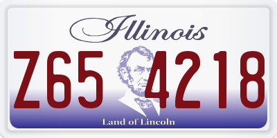 IL license plate Z654218