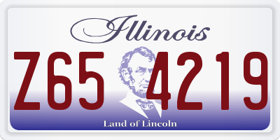 IL license plate Z654219