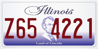 IL license plate Z654221