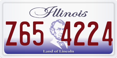 IL license plate Z654224