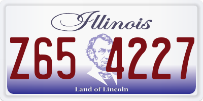 IL license plate Z654227