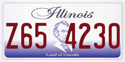 IL license plate Z654230