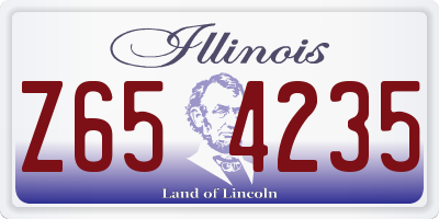 IL license plate Z654235
