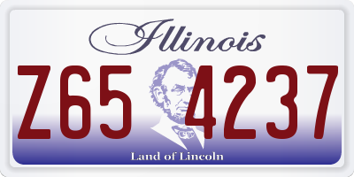 IL license plate Z654237