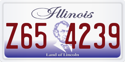 IL license plate Z654239