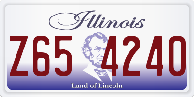 IL license plate Z654240