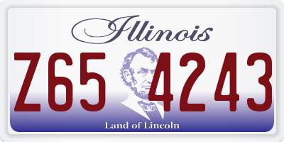 IL license plate Z654243