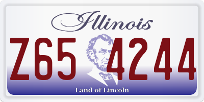 IL license plate Z654244