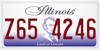 IL license plate Z654246
