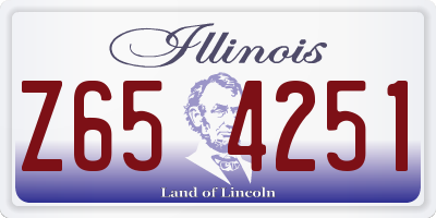 IL license plate Z654251