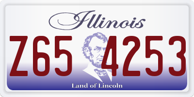 IL license plate Z654253