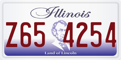 IL license plate Z654254