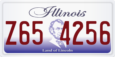 IL license plate Z654256