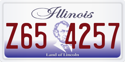 IL license plate Z654257