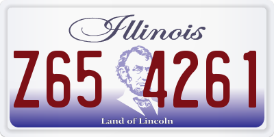 IL license plate Z654261