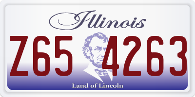 IL license plate Z654263