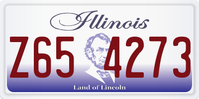 IL license plate Z654273