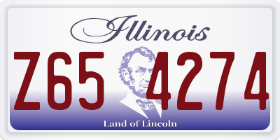 IL license plate Z654274