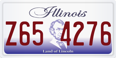 IL license plate Z654276
