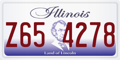 IL license plate Z654278