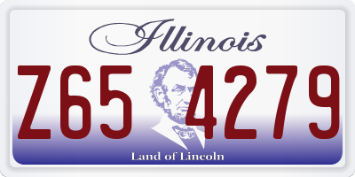 IL license plate Z654279