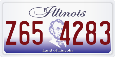 IL license plate Z654283