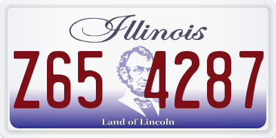 IL license plate Z654287