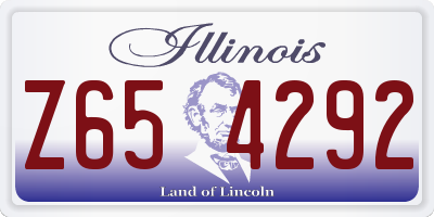 IL license plate Z654292