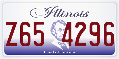 IL license plate Z654296