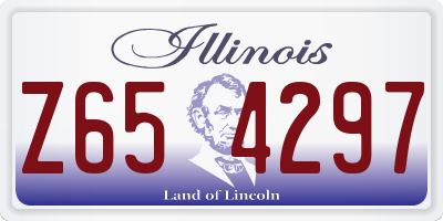 IL license plate Z654297