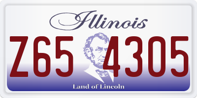 IL license plate Z654305