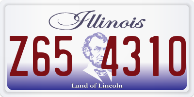 IL license plate Z654310
