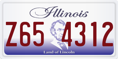 IL license plate Z654312