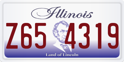 IL license plate Z654319