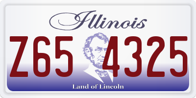 IL license plate Z654325