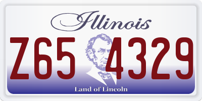 IL license plate Z654329