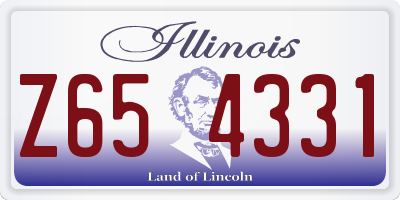 IL license plate Z654331