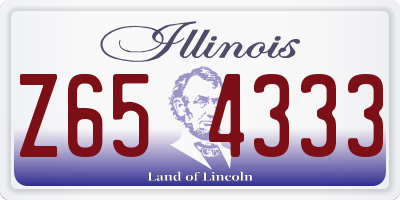 IL license plate Z654333