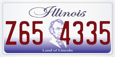 IL license plate Z654335