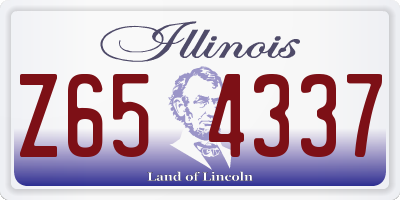 IL license plate Z654337