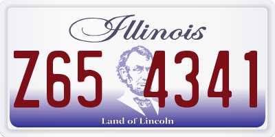 IL license plate Z654341