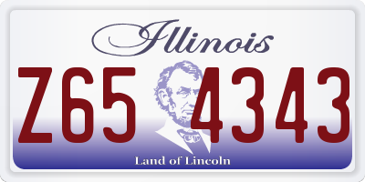 IL license plate Z654343