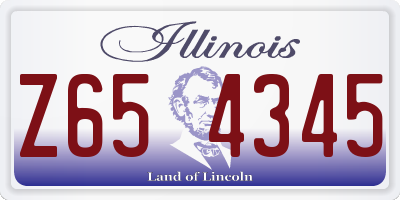 IL license plate Z654345