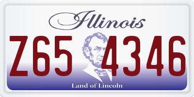IL license plate Z654346