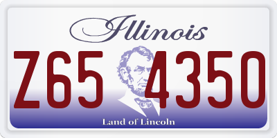 IL license plate Z654350