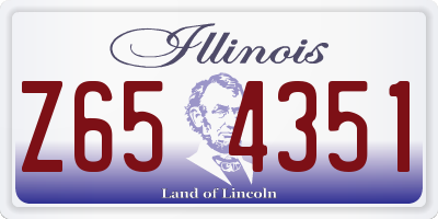 IL license plate Z654351