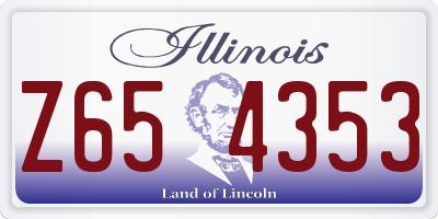 IL license plate Z654353