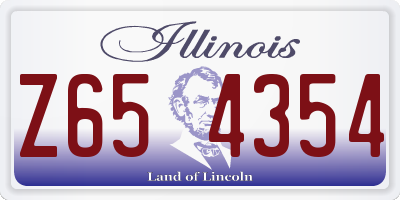 IL license plate Z654354