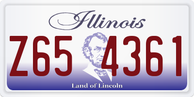IL license plate Z654361