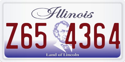 IL license plate Z654364